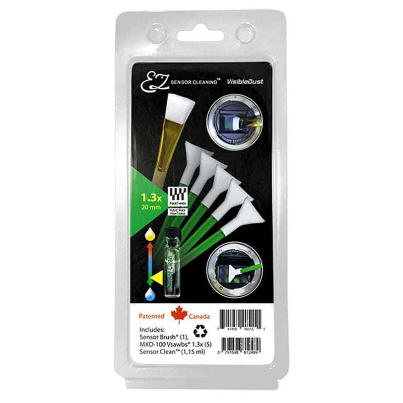 VisibleDust EZ Sensor Cleaning Kit PLUS with VDust Plus, 5 Green 1.3x Vswabs and Sensor Brush Image 1