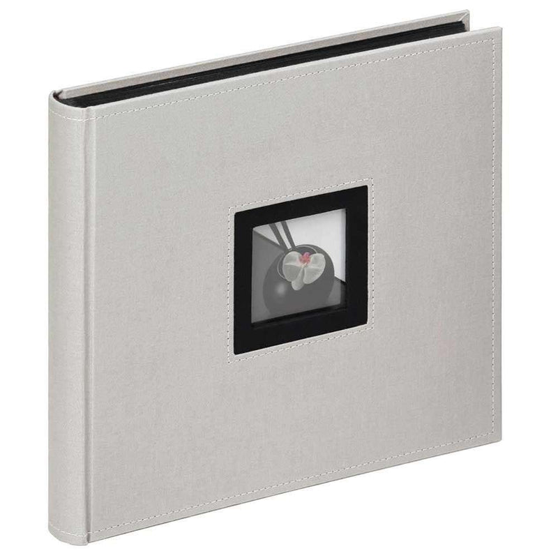 Walther Small Taupe and Black Traditional Photo Album - 50 Black Sides Image 1