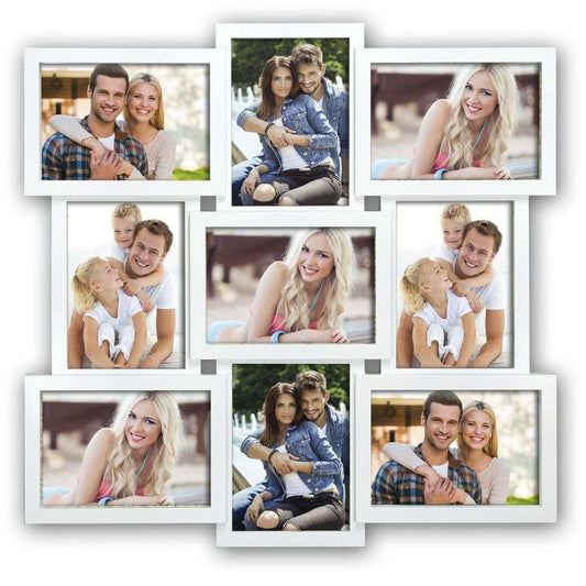 Santander White Multi Aperture Photo Frame For 9 7x5 Photos Image 1