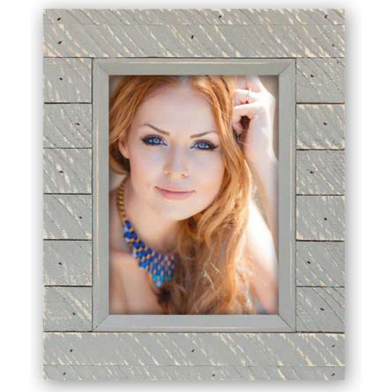 Rustic Wood Sage Green Photo Frame for 8x6 Inch Print Image 1
