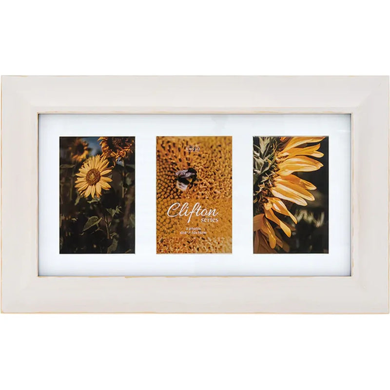 Kenro Clifton Series 6x4 Triple Photo Frame -  White
