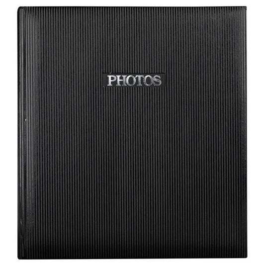Black photo album with 'PHOTOS' text on a white background