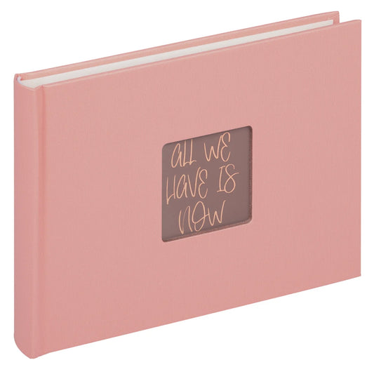Pink album with a small window displaying 'All We Have Is Now' text on a white background