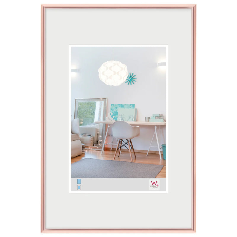 Rose Gold frame on a white background