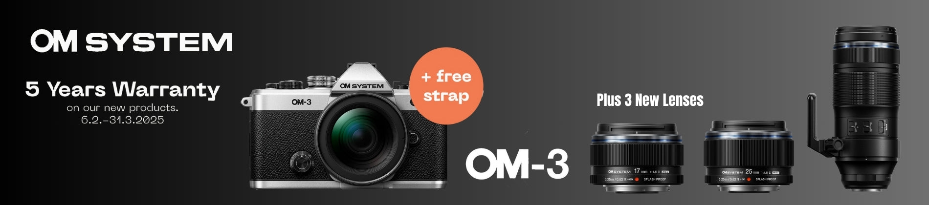 OM System OM-3 and new lenses banner image