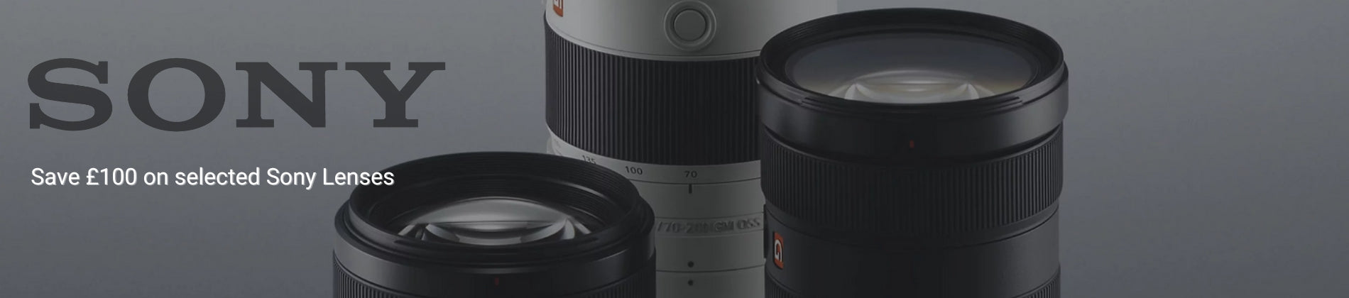 Sony lens savings banner