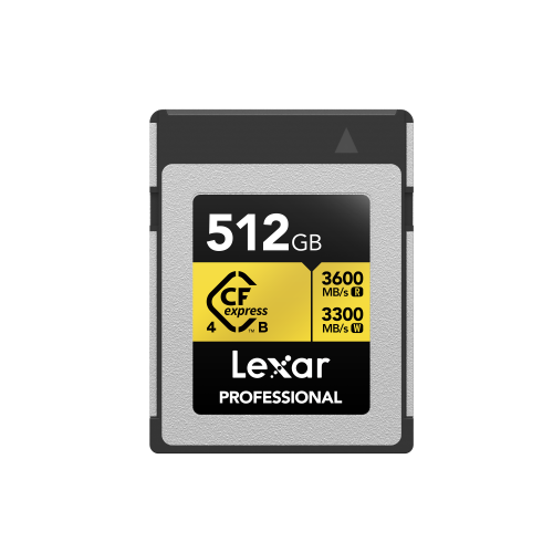 Lexar 512GB CF Express Type B Gold Series R3600/W3300 card only