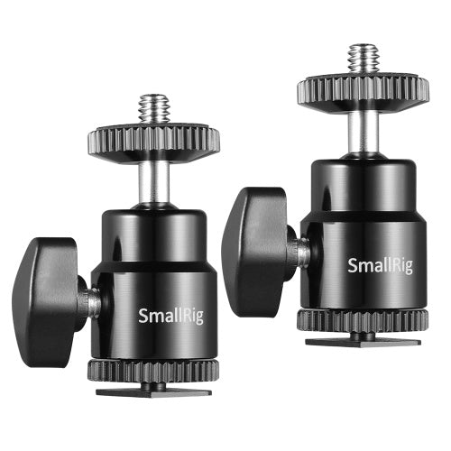 SmallRig 2059 1/4" Camera Cold Shoe Mount with Additional 1/4" Screw (2-Pack)
